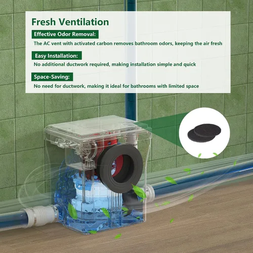 Vista 4 de SUPERFLO Sistema de inodoro Upflush para inodoro macerador de sótano