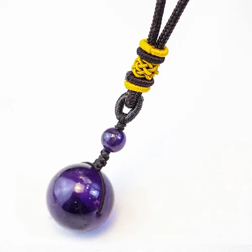Vista 2 de Healing Crystals Necklace Lucky Blessing Protection Chakra Stone Pendant for Women Men Adjustable
