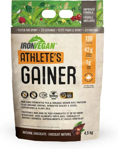 Vista 6 de Ironvegan Gainer Proteína de Chocolate en Polvo, 2500 GR