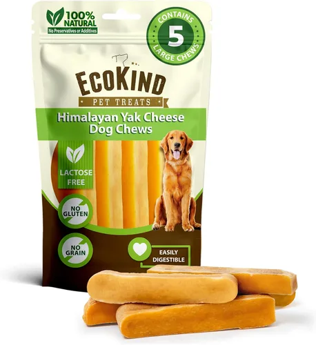 Vista 24 de EcoKind Premium Gold Yak Cheese Masticables para Perros del Himalaya, golosinas saludables para perros pequeños, totalmente naturales, masticables