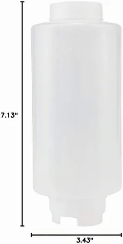 Vista 8 de Creative Mark Cylo FIFO - Botella exprimible vacía – Paquete de 12 – Botella invertida de 32 onzas con válvula de silicona antigoteo hermética