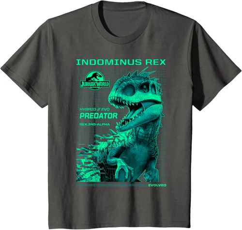 Vista 47 de Jurassic World Indominus Rex Hybrid Predator T-Shirt Small Negro