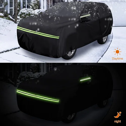 Vista 5 de Fundas impermeables para automóvil de 6 capas para Volvo XC40 2017-2026 All Weather Car Cover with Cotton Liner, Zipper Door, Windproof Bands for