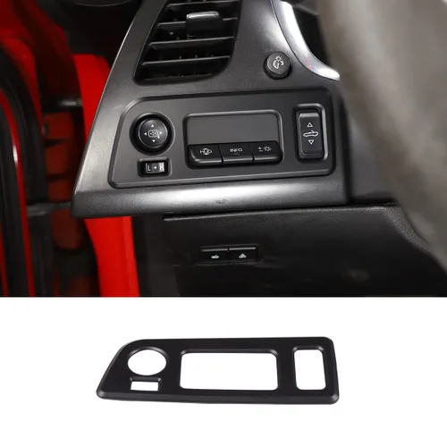 Vista 8 de Sekhyna Cubierta de marco convertible para panel de interruptor de techo, ABS, 1 unidad, compatible con Corvette C7 Stingray 2014-2019 para consola