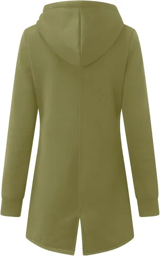 Vista 2 de SNKSDGM Sudadera con capucha y cremallera para mujer, de manga larga, cordón causal, sudaderas de gran tamaño con bolsillos, Blanco