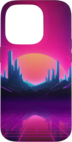 Vista 17 de Synthwave City Retrowave 80s Vaporwave Case for iPhone 17