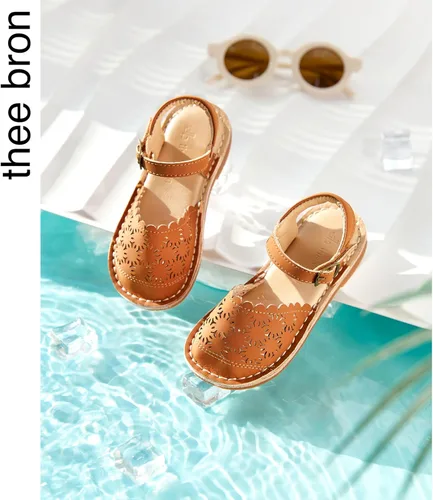 Vista 55 de THEE BRON Sandalias cómodas para niñas, zapatos para niños, sandalias rellenas
