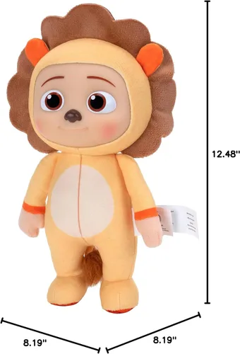 Vista 7 de CoComelon Temático de peluche JJ Little Lion de 8 pulgadas, inspirado en su programa favorito, juguetes para preescolares