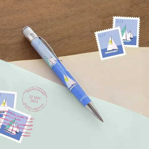 Vista 3 de Retro 51 Tornado™ USPS® - Pluma Rollerball Sello de Veleros '23