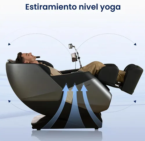 Vista 6 de VAT - Silla de masaje de cuerpo completo VibroAcoustic Sonic Wave, SL-Track Zero Gravity reclinable con 25 modos automáticos, escaneo corporal