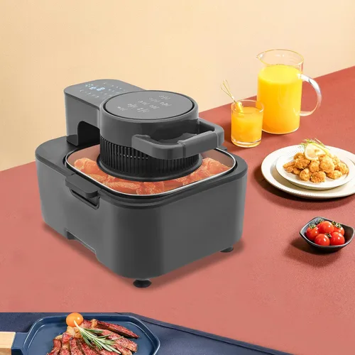 Vista 9 de Freidora de aire digital de 9L con cocción a temperatura constante de 360° para comidas simples y aperitivos, freidora de aire inteligente