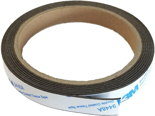 Vista 8 de Tira magnética flexible de neodimio de 1.00 pulgadas de ancho, cinta magnética de goma con autoadhesiva 3M (60 pulgadas), rollo de tiras de cinta