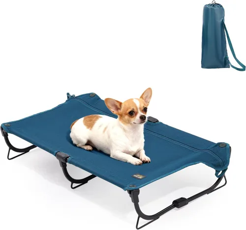 Vista 19 de CANINE CANYON Catre antideslizante mejorado, cama elevada grande para perros, catre plegable portátil para exteriores, para campamento/hogar, a