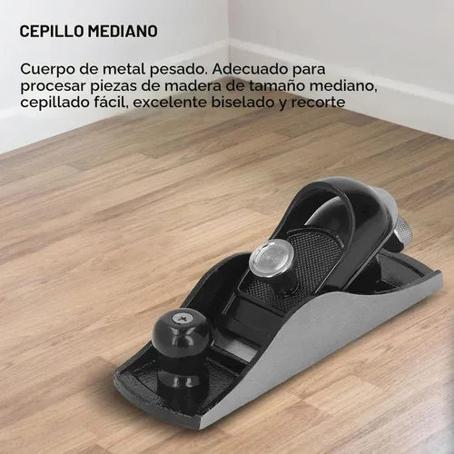 Vista 3 de Mini cepilladora de madera, herramienta de mano ajustable de acero al