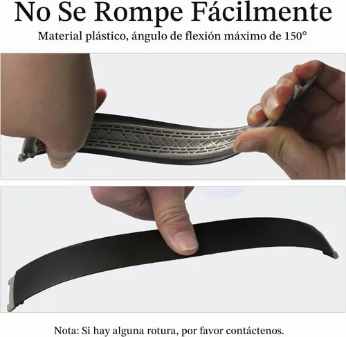 Vista 3 de Repuesto de diadema y bisagra para auriculares Beats Studio Pro, kit de reparación de accesorios duraderos (negro)
