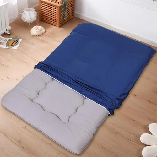 Vista 14 de Funda de colchón de futón de piso 100% algodón, suave, amigable con la piel, lavable, con cremallera, funda de colchón tatami, a prueba de polvo