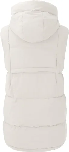 Vista 4 de Chaquetas acolchadas y ligeras para mujer, cuello alto, cremallera, con capucha, para invierno, a la moda, holgada, chaleco acolchado