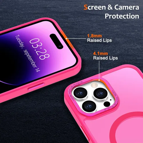 Vista 384 de Anuck - Funda magnética para iPhone 11 compatible con MagSafe, carcasa trasera mate translúcida dura, borde de TPU, delgada, resistente a impactos