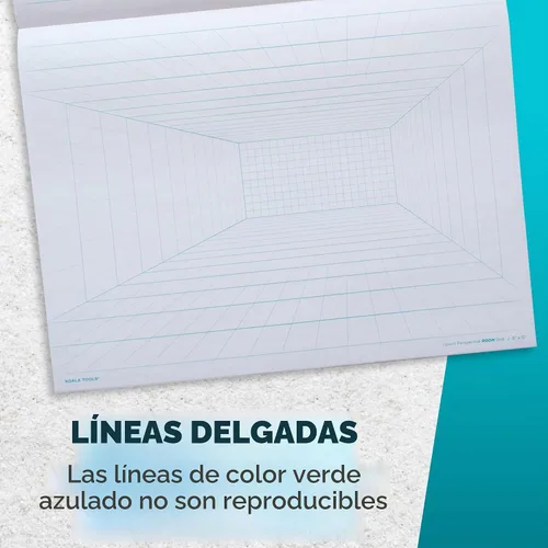 Vista 6 de Bloc grande de dibujo con perspectiva (1 y 2 puntos)