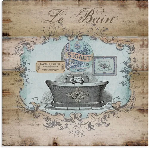 Vista 9 de Stupell Home Décor Le Bain - Placa de pared de baño con aspecto de madera, 12 x 0.5 x 12, fabricada con orgullo en Estados Unidos