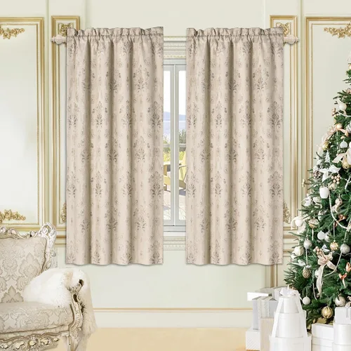 Vista 8 de Loom and Mill Cortinas negras de lujo para dormitorio, juego de 2 paneles Negro