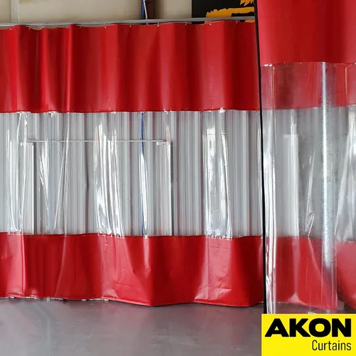 Vista 9 de Akon - Cortinas divisoras de garaje con riel, paneles de vinilo