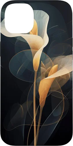 Vista 15 de Elegant Minimalist Calla Lily Abstract Dots Lines Background Case for iPhone 16