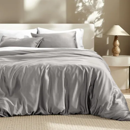 Vista 12 de Bare Home Tencel - Juego de funda de edredón - Lyocell derivado de eucalipto - Funda de edredón ultra suave de 2 piezas y fundas de almohada