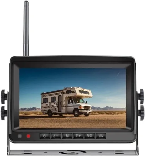 Vista 7 de Monitor de coche inalámbrico AHD de 7 pulgadas con cámara de visión trasera del vehículo compatible con cámara de respaldo de camión autobús
