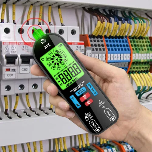 Vista 5 de Multímetro digital A1X, nuevo detector de probador de electricista profesional, multímetro detector de voltaje recargable, multímetro digital