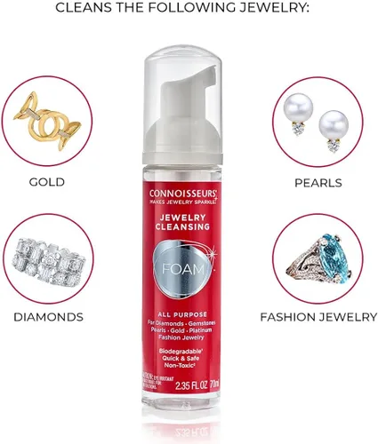 Vista 5 de CONNOISSEURS All-Purpose Jewelry Cleansing Foam, Quick and Easy Jewelry Cleaner Solution