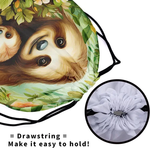 Vista 208 de Bolsa de agarre de gimnasia de piel de animal, bolsa de gimnasia con cordón ajustable, bolsa de cuerda para fauna silvestre, Mariposas Galaxy