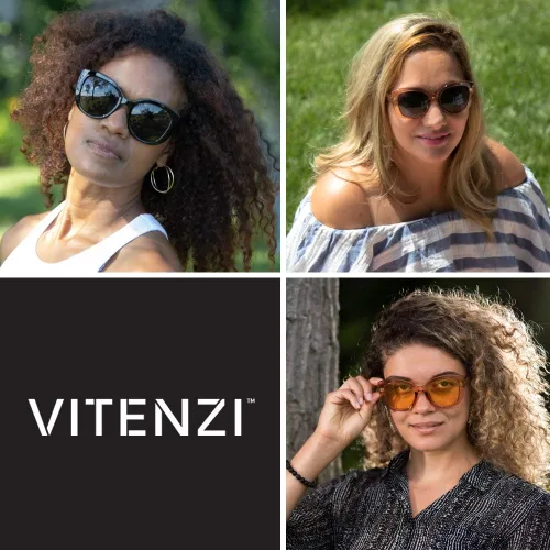 Vista 6 de VITENZI gafas de sol de conducción visión nocturna gafas de sol de gran tamaño ojo de gato barletta