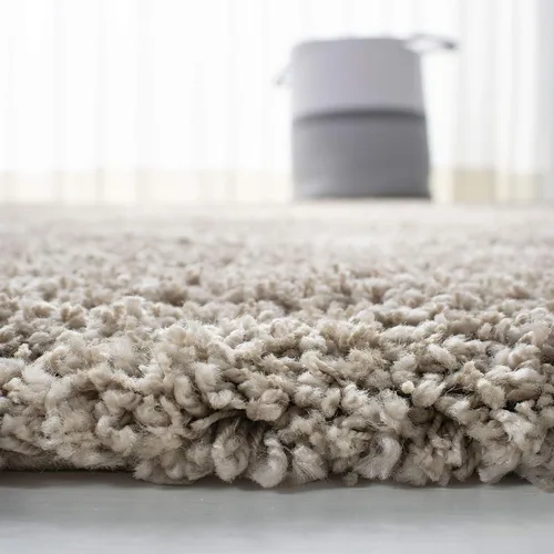 Vista 4 de SAFAVIEH Hudson Shag Collection - Alfombra decorativa de 2 x 3 pies, color beige y marfil, diseño moderno de enrejado, no desprende pelusa
