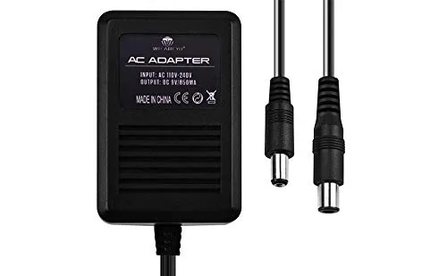 Vista 2 de WiCareYo AC Power Adapter Wall Charger Power Supply with AV cable for NES SNES Genesis1