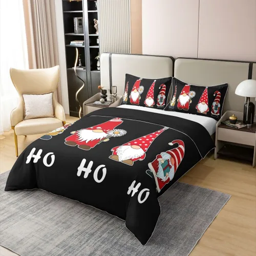 Vista 67 de Funda de edredón de árbol de Navidad 100% algodón natural, juego de ropa de cama de copos de nieve de Navidad para niños y niñas, funda de edredón
