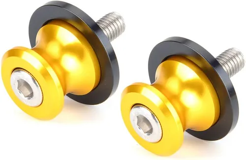 Vista 6 de Goldfire 2 unids 8MM M8 X1.5 Motocicleta Swing Arm Sliders Carretes CNC Swing Arm Stand Tornillo para Kawasaki Z650 Z800 Z900 Z1000 Accesorios (azul)