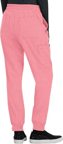 Vista 2 de KOI Basics 741 Gemma Jogger - Pantalón quirúrgico para mujer, Rosa Suave Jaspeado