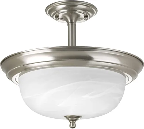 Vista 11 de Progress Lighting 2-Light Ceiling Light, Flush Mount Ceiling Light Fixture for Interior Kitchen Lights, Hallway, Bedroom, Living Room, 13-1/4