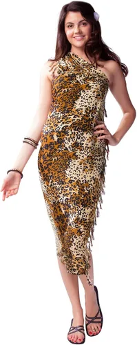Vista 4 de 1 World Sarongs Bolsa de traje de baño para mujer, pareo y pulsera de concha