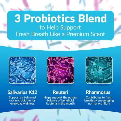 Vista 3 de Nano Hydroxyapatite Gum Probióticos Remineralizantes – Chicle de Xilitol Menta Sin Azúcar – Esmalte y Cuidado Oral – Soporte para el Aliento Fresco