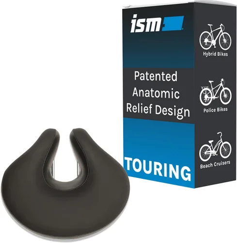 Vista 9 de ISM Comfort Series - Sillín de bicicleta sin nariz para ciclistas verticales, sillín de bicicleta de alivio anatómico para híbridos, policía