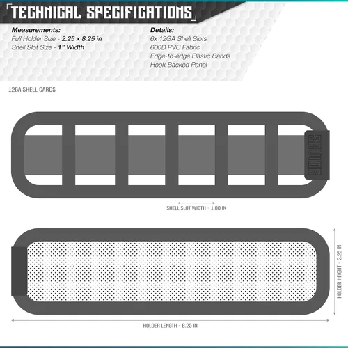 Vista 7 de Savior Equipment Tactical Shotgun Shell Card Bullet Holder for 12 Gauge Ammo, Shotgun Ammo Carrier for 2-6 Round Side Loader