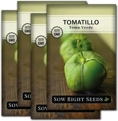 Vista 9 de Sow Right Seeds - Semillas de tomatillo Toma Verde para plantar - Paquete de reliquia sin OMG con instrucciones para plantar un huerto casero