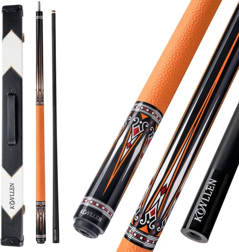 Vista 20 de KONLLEN Carbon Fiber Pool Cue 2.0 – 58" Low Deflection Performance Cue for Improved Accuracy & Consistency, 12.5mm Tip, Pro Taper