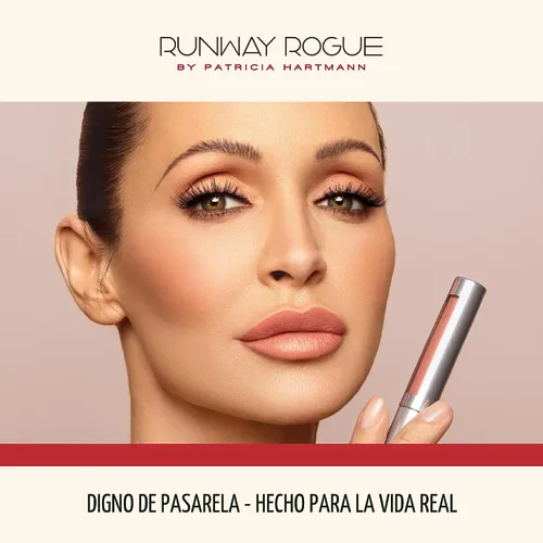 Vista 8 de Runway Rogue Lápiz Labial Líquido de Seda Glam, Lápiz Labial de Larga Duración Rosa Helado-Limonada, ‘Call Sheet’ Hoja de llamadas