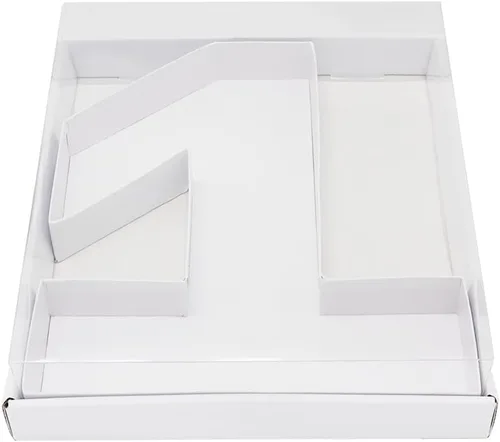Vista 35 de WENPACK 2025 - Caja de regalo de cartón con forma de tapa transparente (negro, tapa graduada)