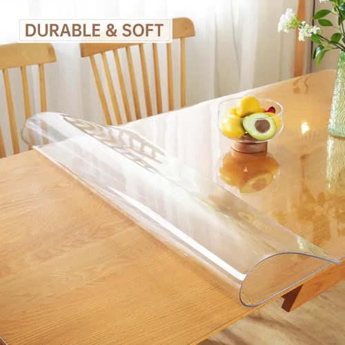 Vista 2 de Warmstar Protector de Mesa Transparente - 2mm de Grosor, 12 x 36 Pulgadas, Mantel de Mesa, Alfombrilla de Escritorio para Mesa de Café, Comedor