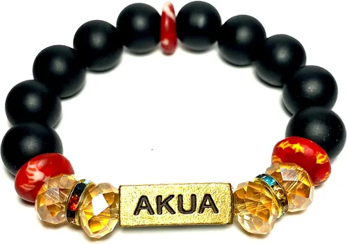 Vista 76 de Pulseras africanas tradicionales con nombre nacido en el día para mujeres de Ghana, materiales naturales, ajuste cómodo y holgado