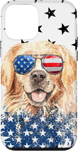 Vista 16 de Golden Retriever American Flag Cream Retriever 4th of July Case for iPhone 17
